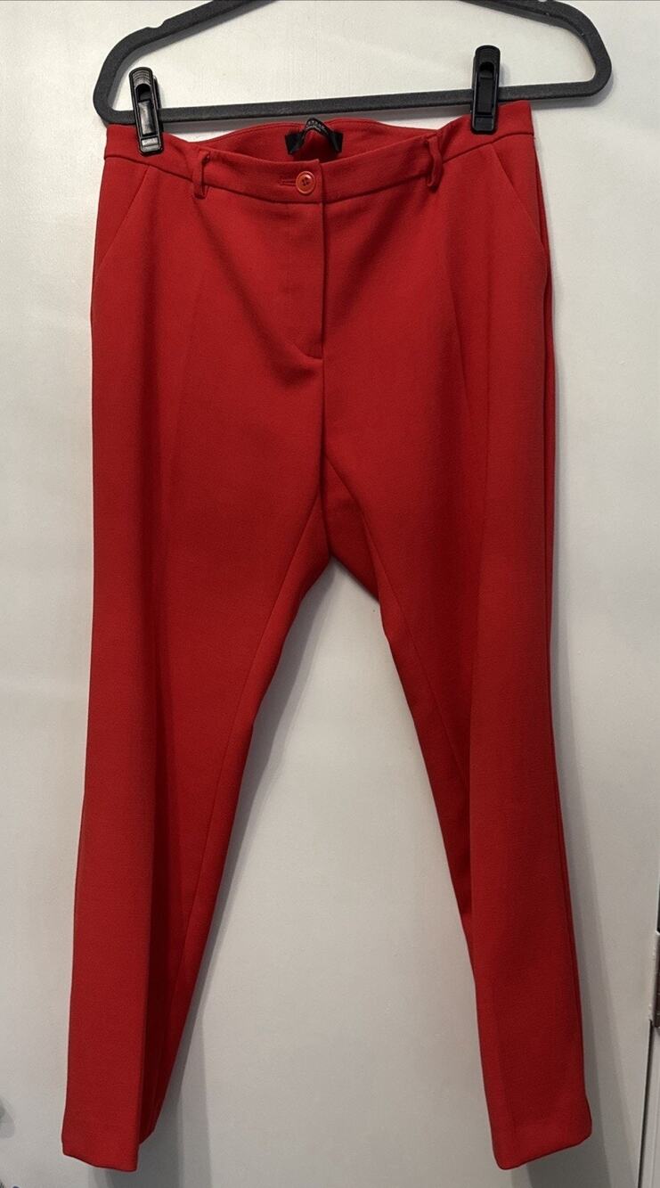 Women's Weekend Max Mara Capri Flare Stretch Pants Red US 10